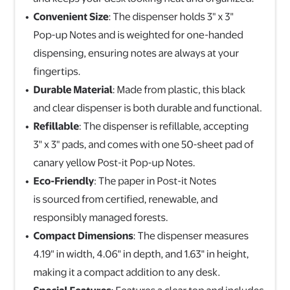 3M Post-It Pop-Up Sticky Note Dispenser - Picture 4 of 4